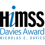 Badge from the Healthcare Information and Management Systems Society recognizing the Davies Award of Excellence