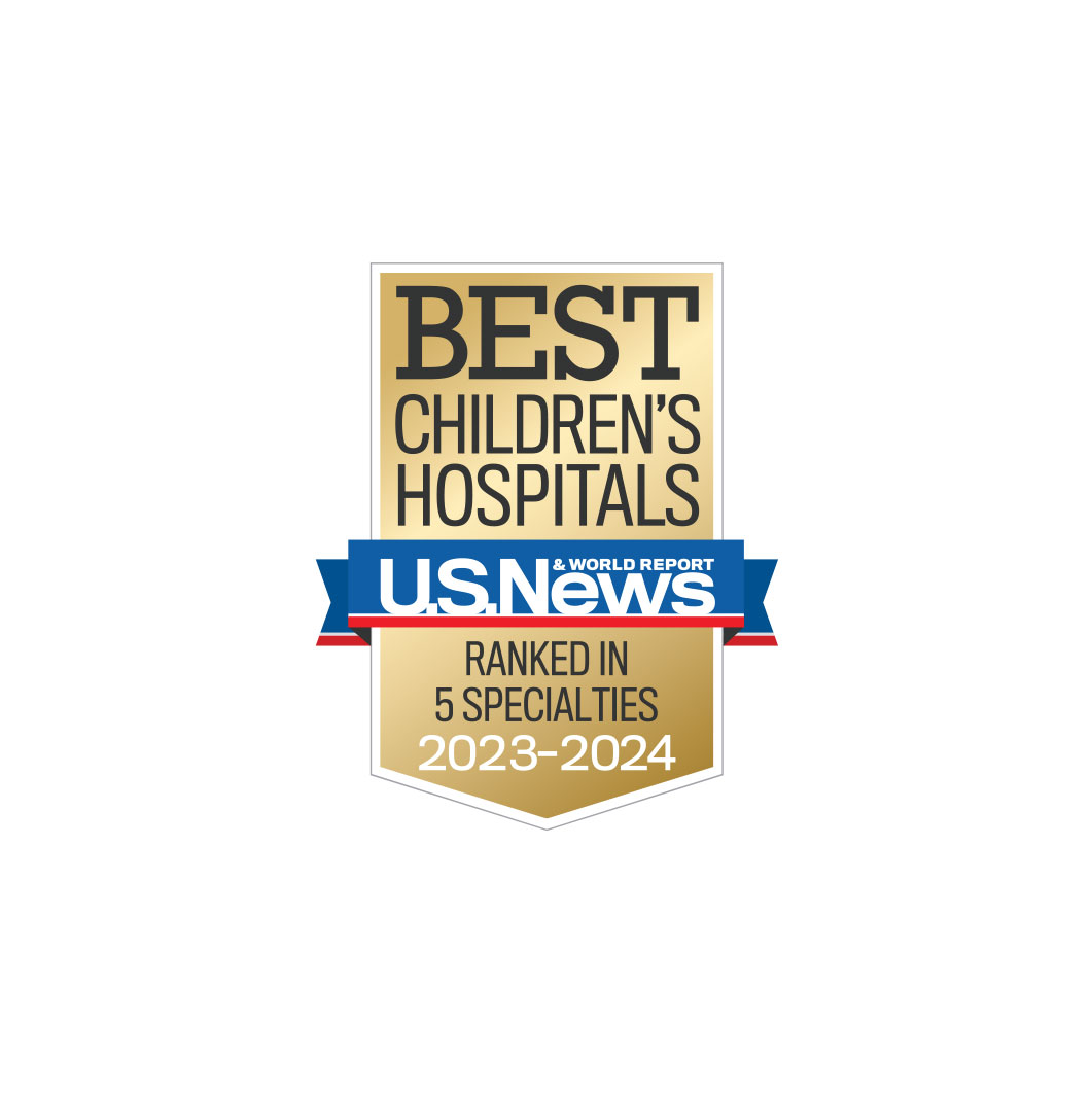 U.S. News & World Report Best Children's Hospitals 2023-24 badge