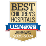 U.S. News & World Report Best Children's Hospitals Orthopedics badge